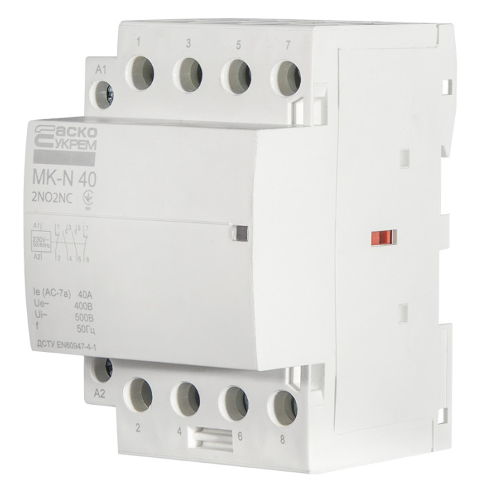 Модульный контактор MK-N 4P 40A 2NO2NC 220V