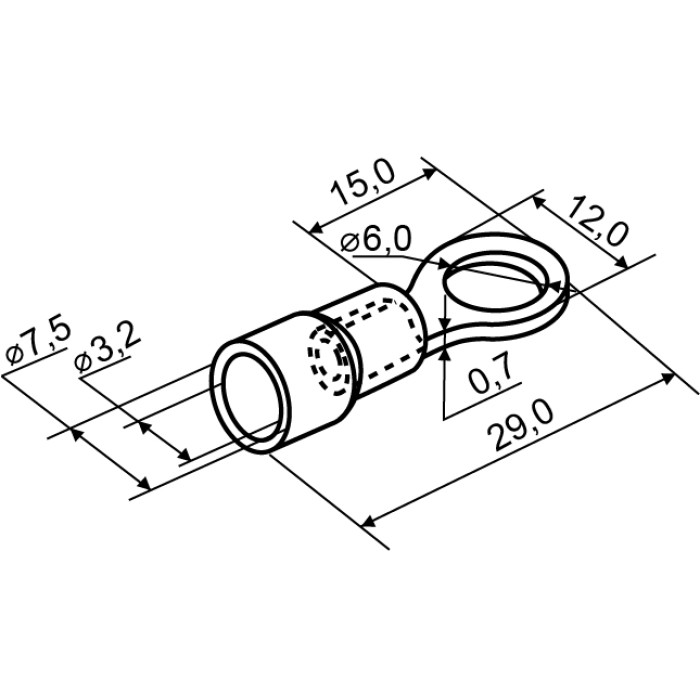 Наконечник под винт с изоляцией АСКО RV 3,5-6,0