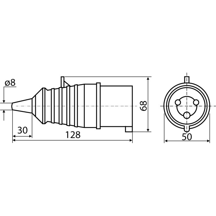 Гнездо переносное ДП 16А/3 2Р+РЭ (213)