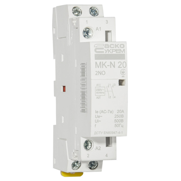 Модульный контактор MK-N 2P 20A 2NO 220V