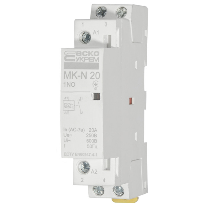 Модульный контактор MK-N 1P 20A 1NO 220V