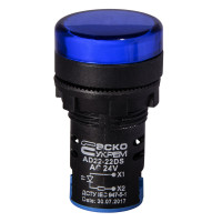 Сигнальная арматура синяя AD22-22DS 24V AC/DC АСКО-УКРЕМ