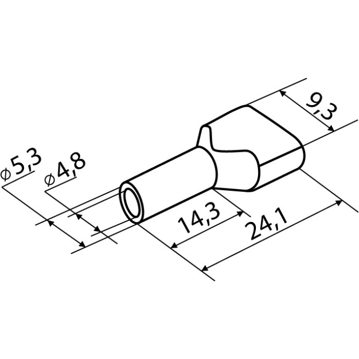 Наконечники трубчаті АСКО ТЕ 6,0-14
