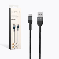 Кабель TYPE-C HAVIT HV-CB623C black, 2.0А 1m/27133