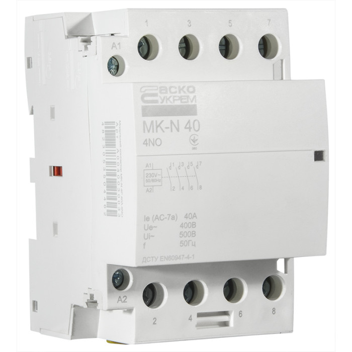 Модульный контактор MK-N 4P 40A 4NO 220V
