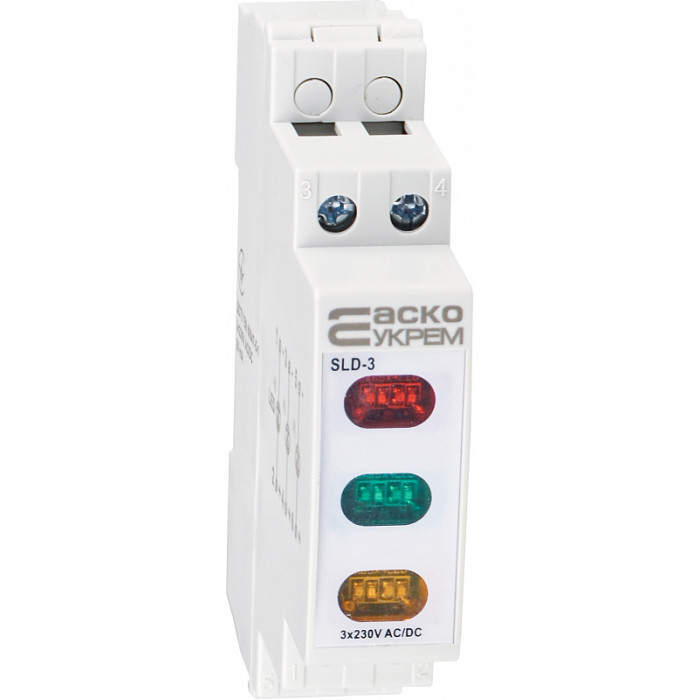 Модульный сигнальный индикатор АСКО-УКРЕМ 230V AC/DC SLD-3