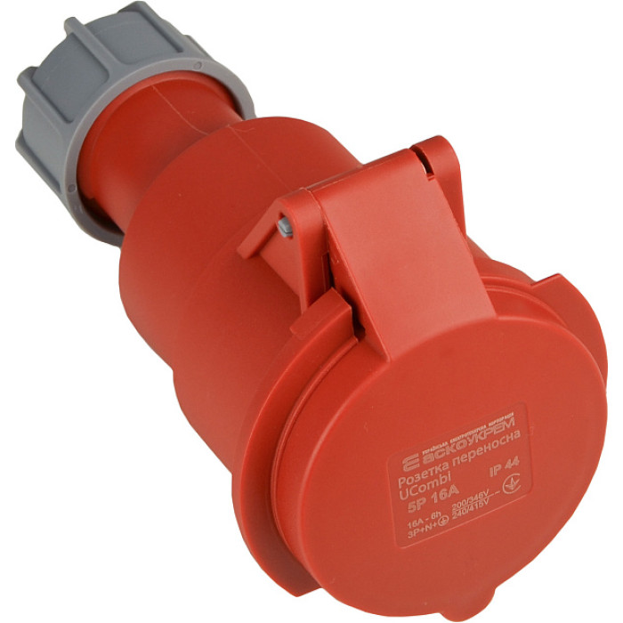 Розетка переносная серии UСombi 5P 16A IP 44
