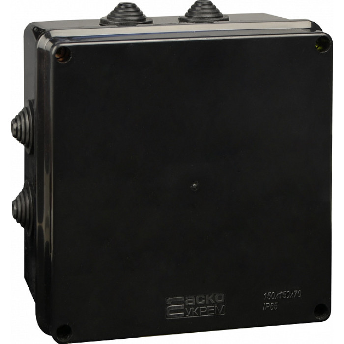 Розподільча коробка серії UAtmo Jet Black 150*150*70 АСКО