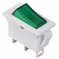 Переключатель 1 клав. зеленый с подсветкой KCD3-101N-13 GR/WH 220V АСКО-УКРЕМ