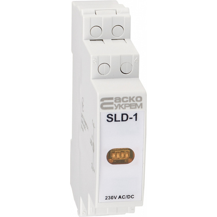 Модульный сигнальный индикатор АСКО-УКРЕМ 230V AC/DC SLD-1 желтый