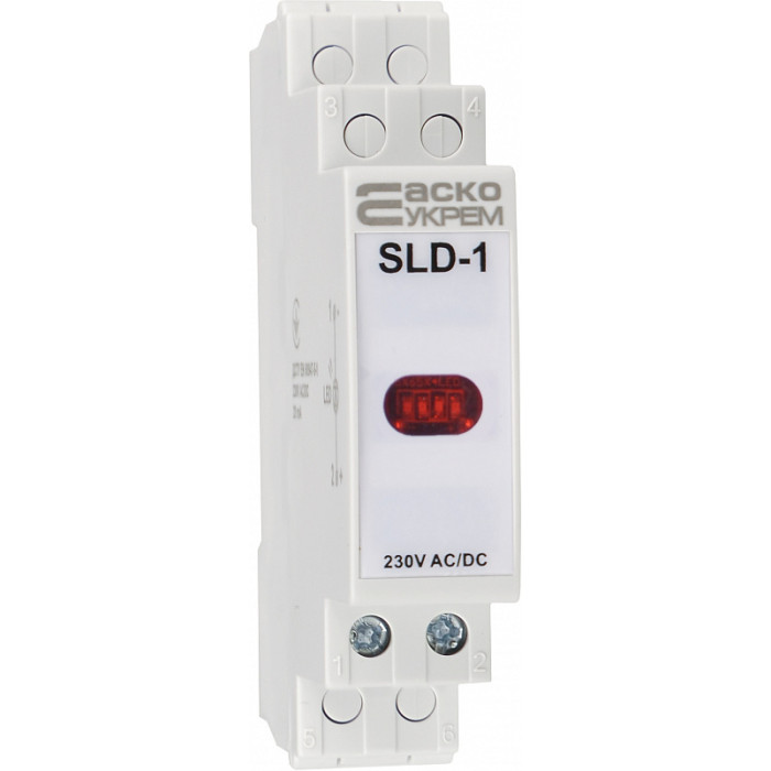 Модульный сигнальный индикатор АСКО-УКРЕМ 230V AC/DC SLD-1 красный