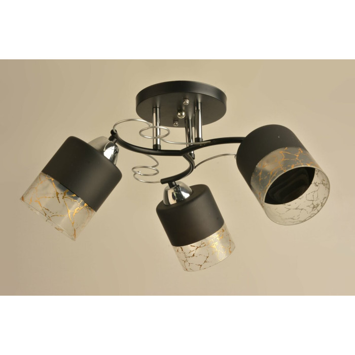 Люстра стельова SIRIUS Л 8128/3А BK+CR