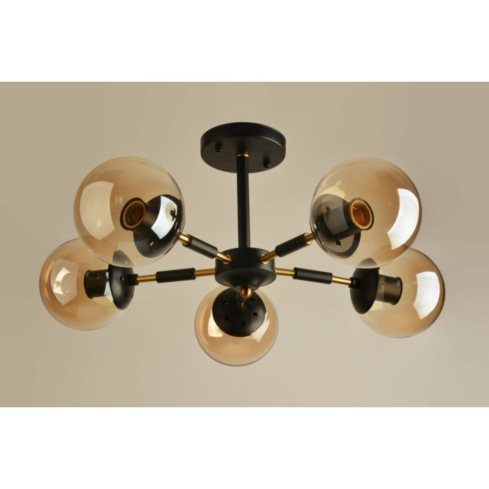 Люстра декоративна SIRIUS Л 7993/5A BK+COPPER