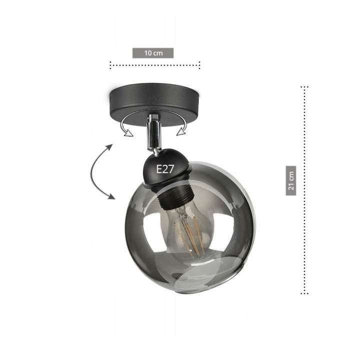 Люстра декоративна SIRIUS S4911-1 BK+SM