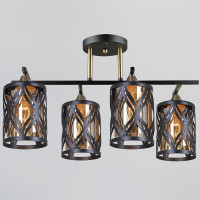 Потолочная люстра в гостиную Sirius B N5942/4 BK+COP на 4 плафона