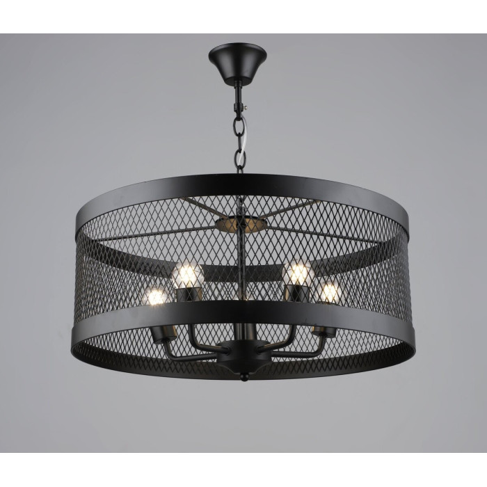 Люстра підвісна в стилі лофт металева Sirius B S2459/5 BK чорна