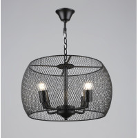 Люстра підвісна в стилі лофт металева Sirius B S2460/4 BK чорна