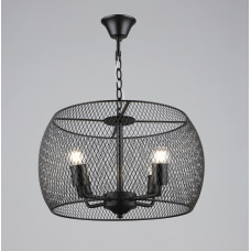 Люстра підвісна в стилі лофт металева Sirius B S2460/4 BK чорна