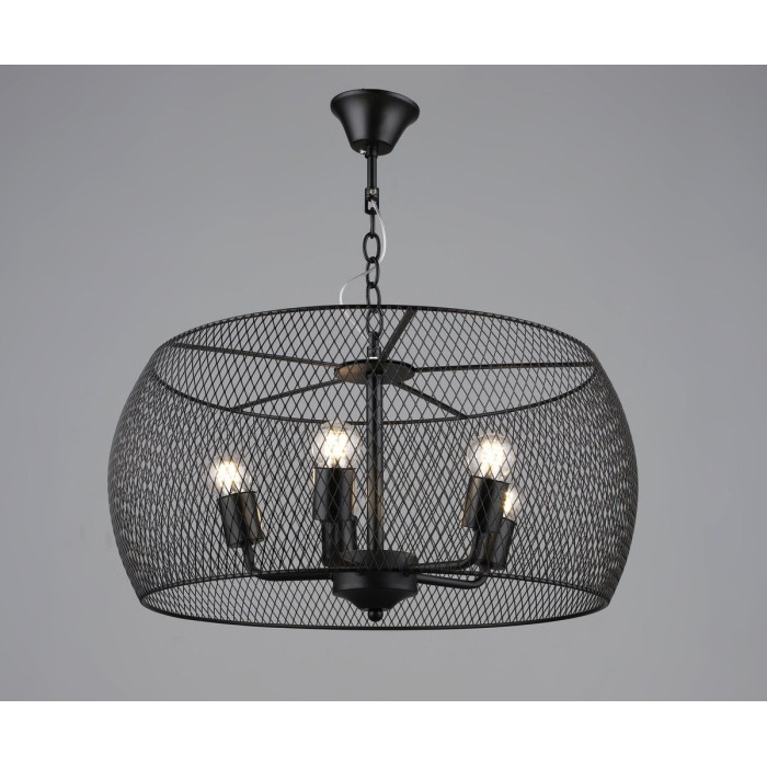 Люстра підвісна в стилі лофт металева Sirius B S2460/5 BK чорна
