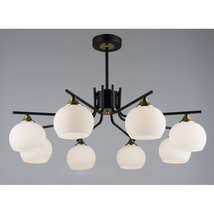 Люстра N6616/8 Чорний+Мідь