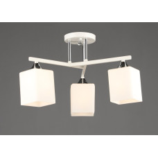Люстра стельова на 3 плафони VALESO N6788/3 для спальні вітальні білий хром