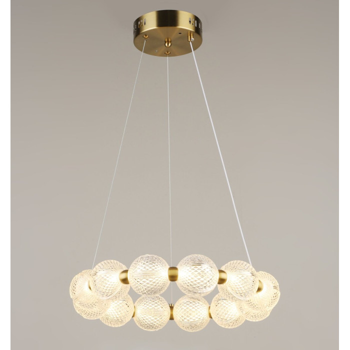 Люстра подвесная светодиодная VALESO LED 24W Белый Медь Сталь Акрил YH1438/24W