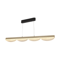 Люстра подвесная LED, 54w, VALESO,3000K/4000K/6500K с пультом и приложением LCD3176, Серебро