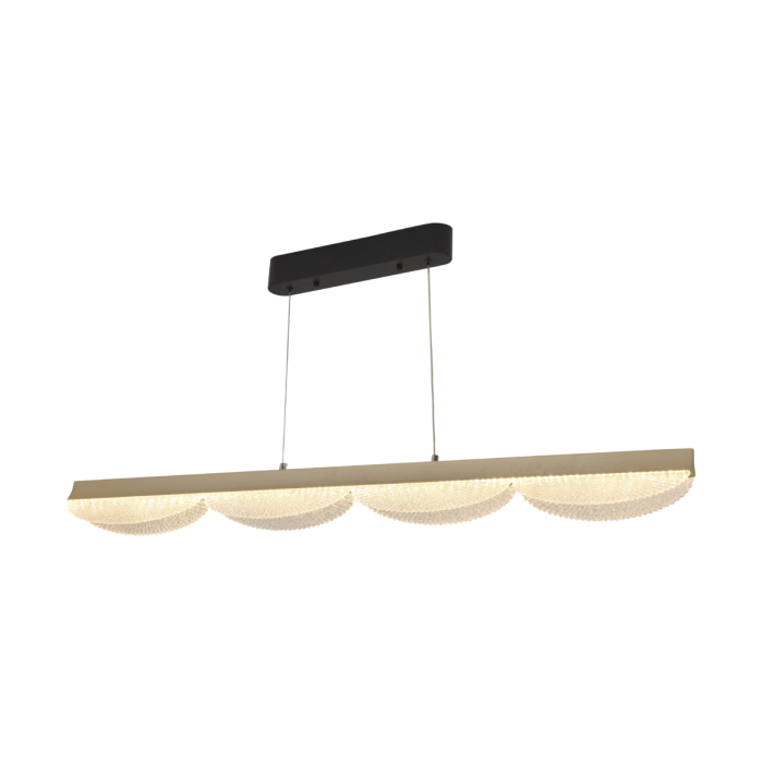 Люстра підвісна LED, 54w, VALESO,3000K/4000K/6500K з пультом та додатком LCD3176, Срібло