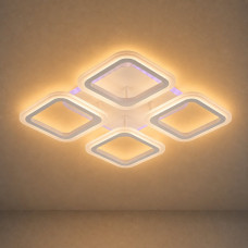 Потолочная люстра VALESO LI8822/4B WH (RGB), белая, LED 64W+8W