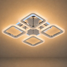 Потолочная люстра VALESO LI8822/4B CR (RGB), хром, LED 64W+8W