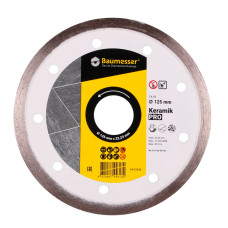 Круг алмазный отрезной 1A1R 125x1,4x8x22,23 Baumesser Keramik 91315095010