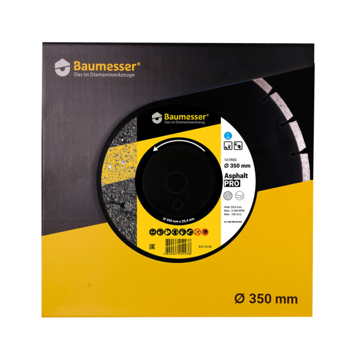 Круг алмазный отрезной 1A1RSS/C3 350x3,5/2,5x10x25,4-11,5-24 HIT Baumesser Asphalt Pro (94320005024)