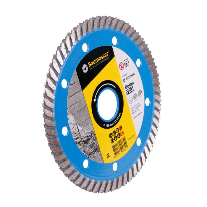 Круг алмазный отрезной Turbo 1A1R 125х2,2х8х22,23 Baumesser Beton PRO (90215008010)