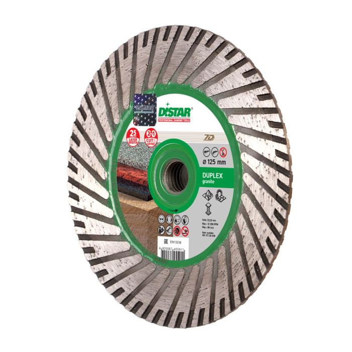 Круг алмазный отрезной Turbo 1A1R 125х2,8х8/25х22,23/M14F Duplex (10117126010)