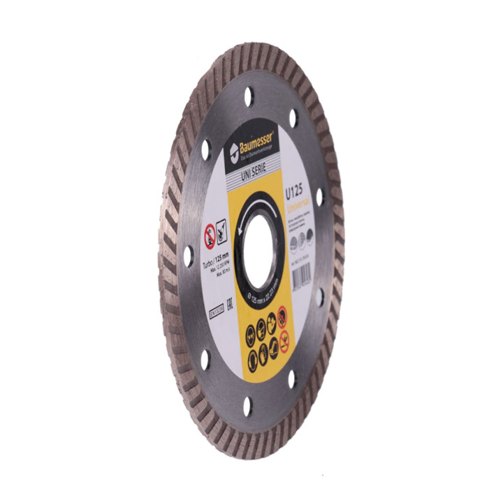 Круг алмазный отрезной Turbo 1A1R 125х1,8х8х22,23 Baumesser Universal (90215129010)